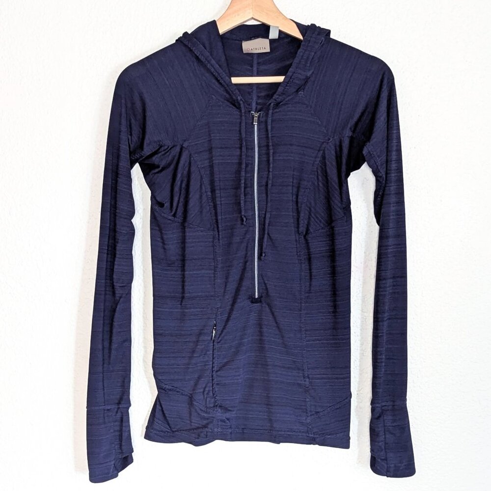Athleta Pacifica UPF Quarter (1/4) Zip Lightweight Hoodie Women's Size XS